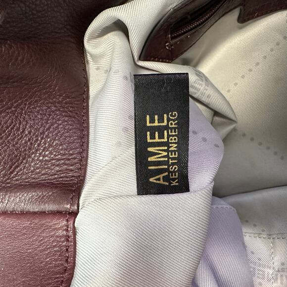 Aimme Kestenberg Chocolate Brown Leather Convertible Shoulder Bag Purse Tote - Picture 8 of 10